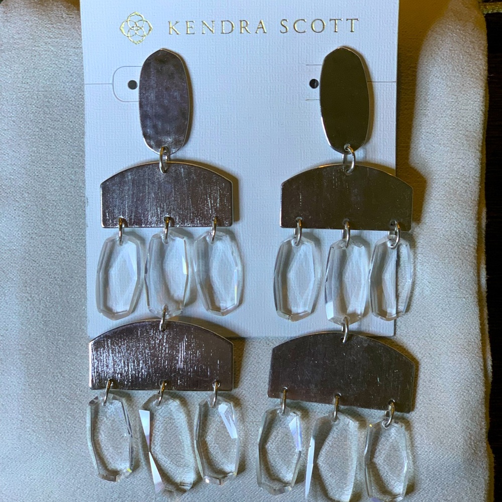 Kendra Scott Emmett- Silver/Clear Glass